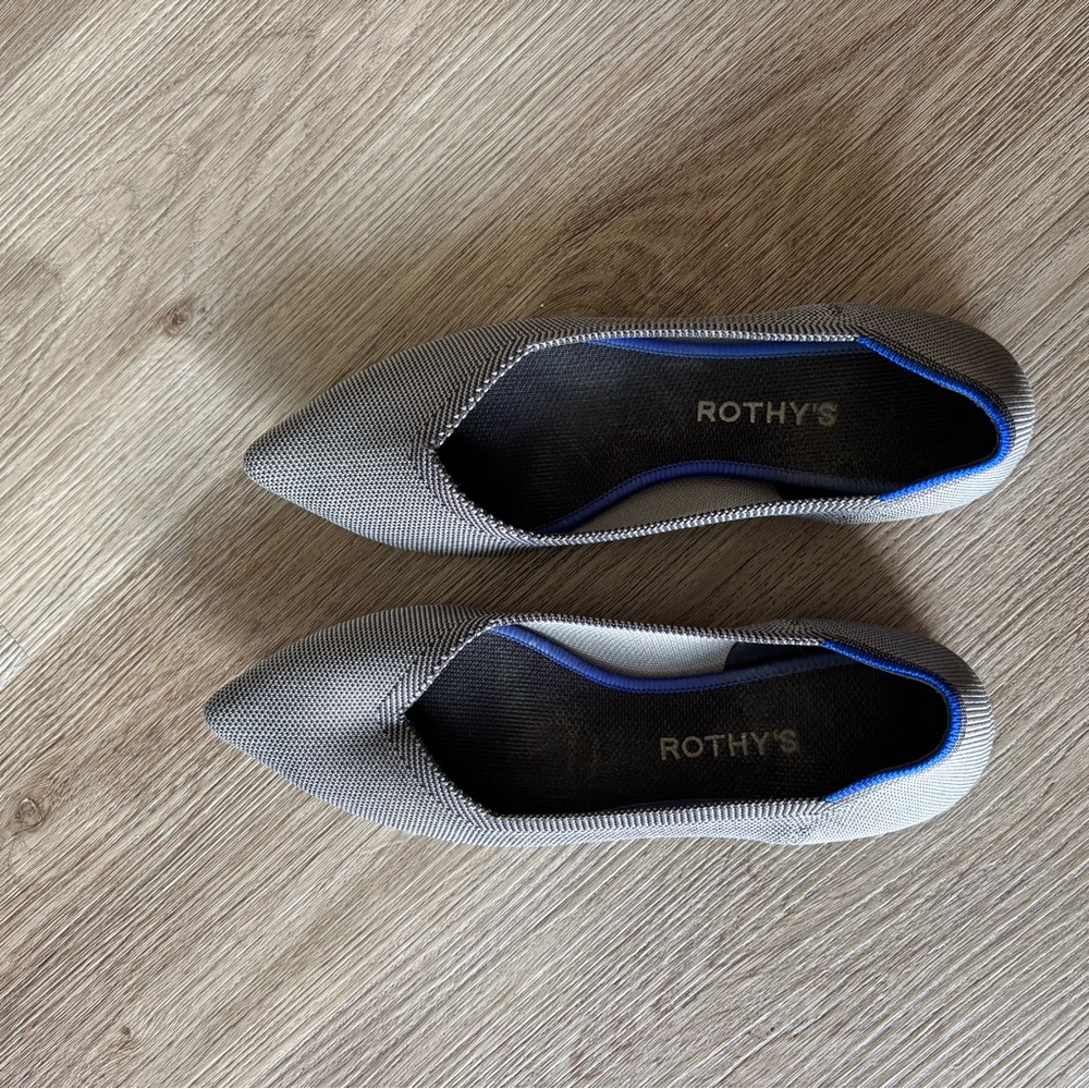 Rothy's The Point Cloud Grey Birdseye Flats - Picture 4 of 9